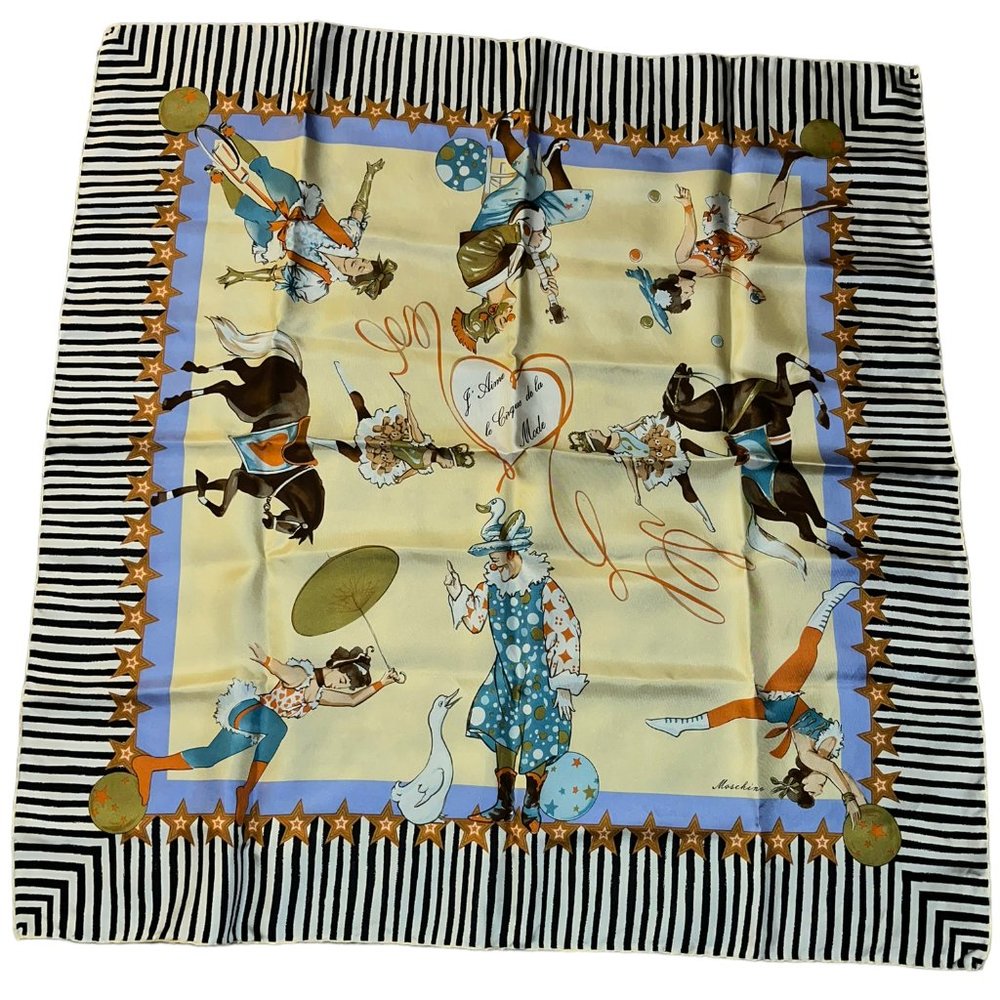 Moschino Larioseta Scarf J'Aime le Cirque de la Mode